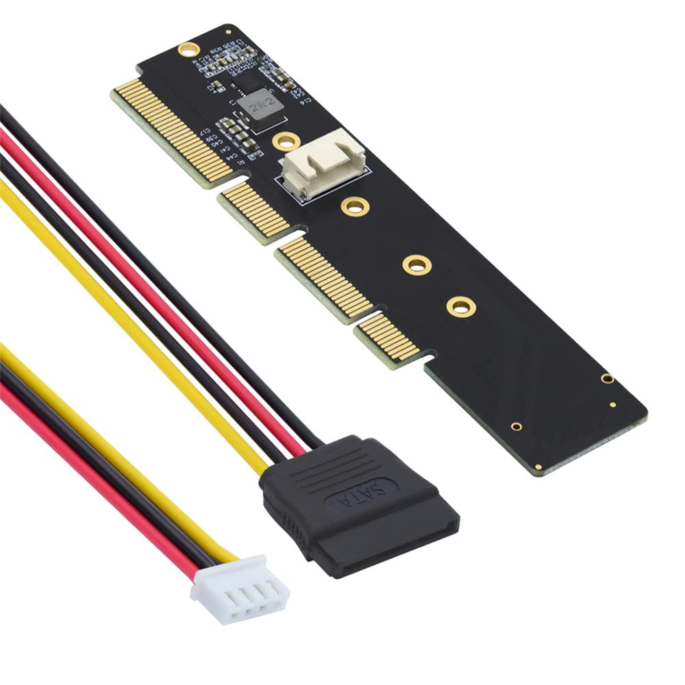 Xiwai NGFF NVMe AHCI SSD to 16X 8X 4X Low Profile 3cm Height 110mm 80mm SSD 1U Server with Power Adapter M.2 M-Key PCI-E 3.0