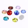 Dongzhou Crystals 8mm Rivoli Shaped Sewing Rhinestones Non-Hotfix Crystal Beads for Garment Dress Accessories-