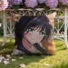 Cute K-Kaoruko W-Waguri Cushion Cover Home & Car Dual-Scene Pillow Cover: Reversible for Premium Comfort
