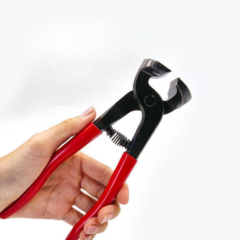 Glass Tile Nippers 8" Heavy Duty Wheeled Glass Mosaic Nipper with Soft Rubber Handle for Stained Glass