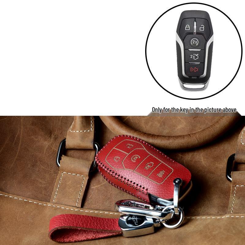 Cowhide Key Case for Lincoln MKX, MKZ, MKC, Taurus, and Mustang Explorer