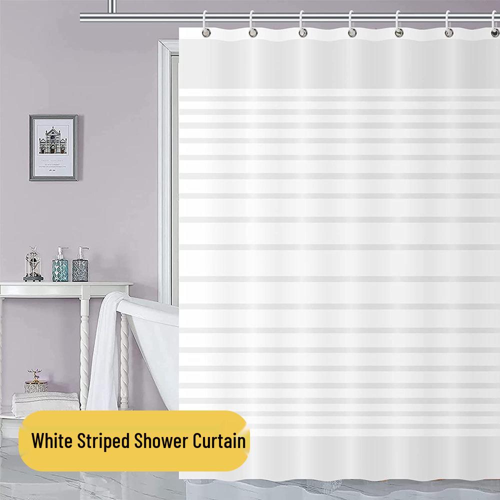 Cross-Peva Shower Curtain: No-Punch, Moisture-Proof, Waterproof, Quick-Dry, Thickened Partition for Dormitory or Bathroom