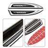 2pc Blade Badge Decor Car Sticker Metal Auto Emblem Trim Decal Accessories For Nissan Nismo Qashqai J11 X-Trail Note Juke Patrol