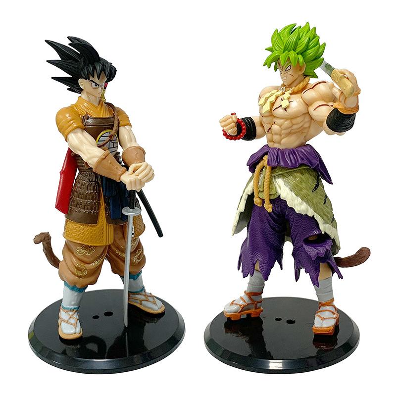 Dragon Ball ZLK Samurai Son Goku Broly Super Saiyan PVC Action Figures Anime PVC Model Toys Collection Doll Desk Ornaments Gift