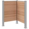 Waste Bin Enclosure Brown 85 x 85 x 115 cm Aluminum and WPC