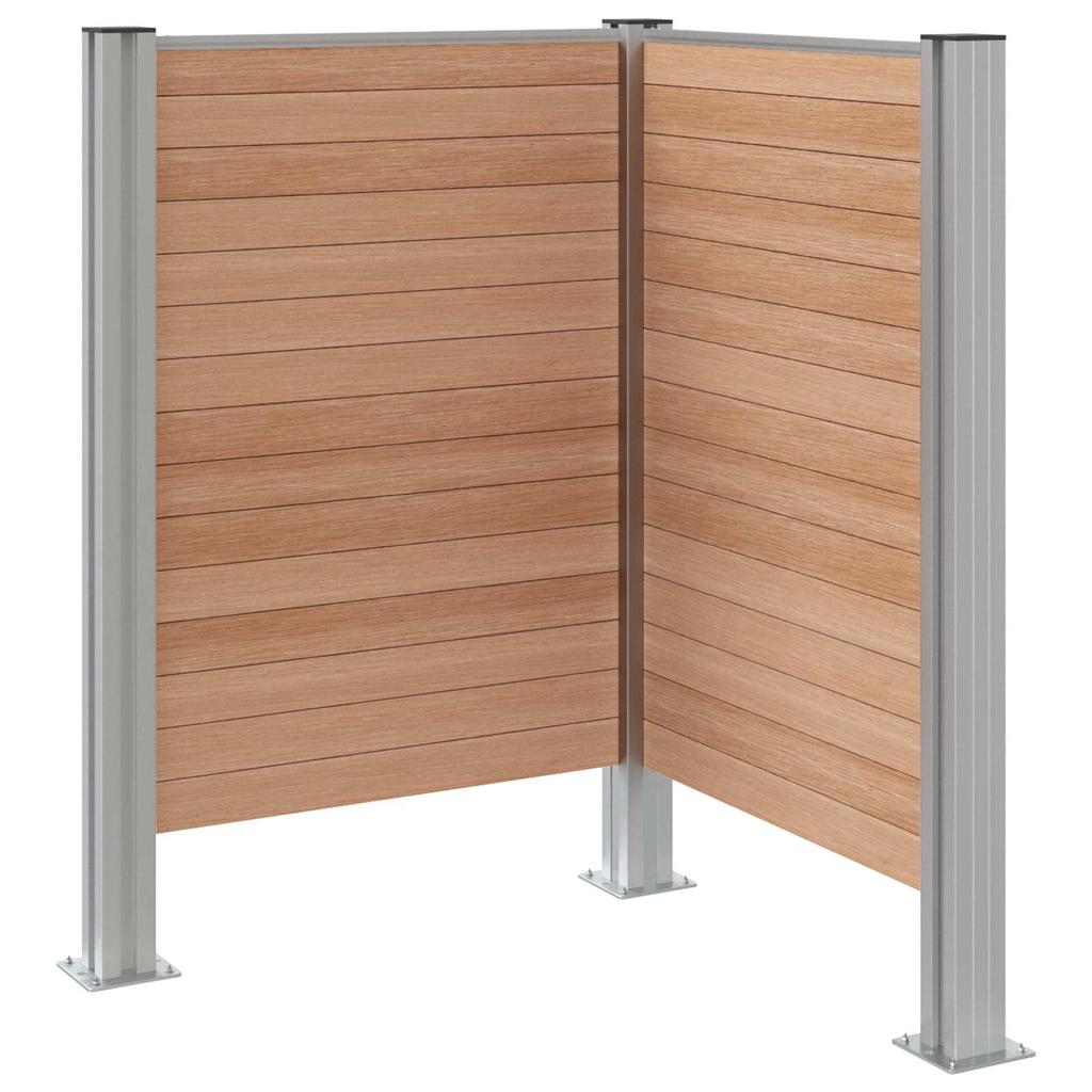 Waste Bin Enclosure Brown 85 x 85 x 115 cm Aluminum and WPC