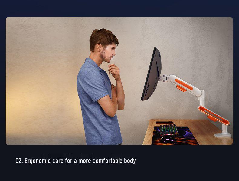 Suport monitor de gaming reglabil cu braț rotativ și ridicător