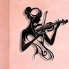 Elegant Violinist Metal Wall Art, Modern Craft Home Decor, Removable for Living Room Office Patio Cafe, Gift