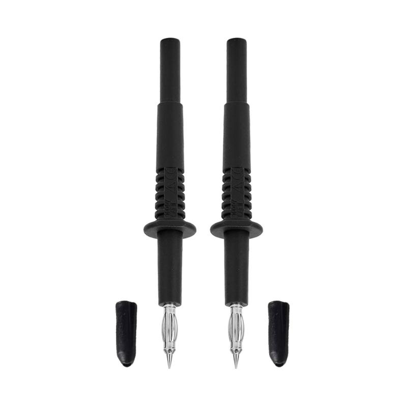Pack of 2 4mm Test Examine Clients High Accuracy Instrumentation Probes Stable PVC Insulation for Electrical Testing чёрный