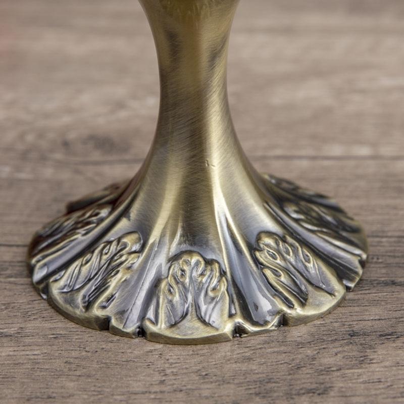 European Engraved Slim Neck Metal Vases Flower Arrangements Container Bud Vases For Home Table Centerpieces Decors