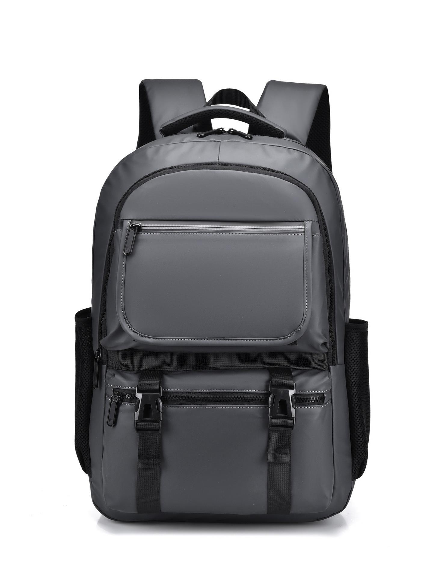 

Мужской рюкзак большой вместимости: Стильный и модный дизайн, идеально подходит для бизнеса, поездок на работу и путешествий на свежем воздухе 33*15*46 cm серый