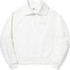 Li Ning Sports Casual Loose Pullover Polo Sweatshirt Women Sweatshirt White AWDUE16-1