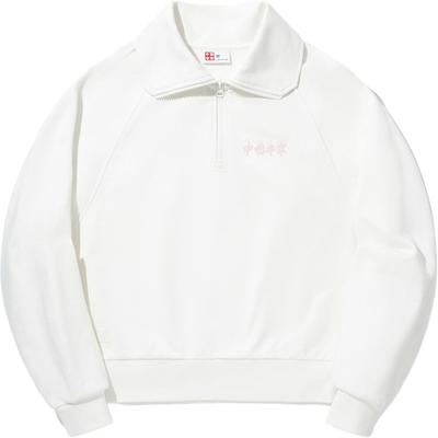 Li Ning Sports Décontracté Ample Pull Polo Sweat-shirt Femme sweat-shirt Blanc AWDUE16-1