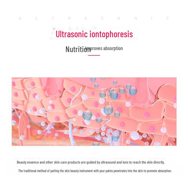 Ultrasonic Ion Skin Scraper: Rechargeable Beauty Instrument for Household Cleansing and Skin Maintenance.