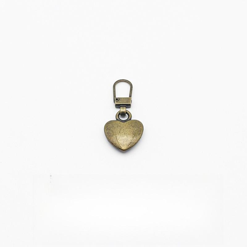 Tirazip in Metallo a Forma di Cuore per Cucito Fai da Te e Riparazioni