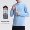 Di Jia Men's Half-Zip Quick-Dry Sports Top for Outdoor Training, Cycling, Running, and Fitness