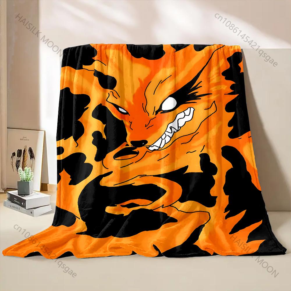 Japan Mythology Fox K-Kurama Theme Print Blanket, Large Size,Gift for Son Husband,All Seasons Bedroom Sofa Bed Decorated Blanket