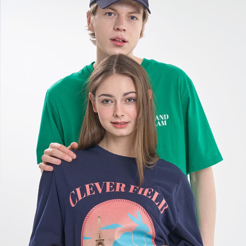 CLEVER FIELD Peach alone ball cap_NAVY