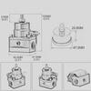 Universal Adjustable Fuel Pressure Regulator Guage Kit Oil Line 100PSI Guage Fpr AN6 Oil Hose Fitting EFI Engine Parts