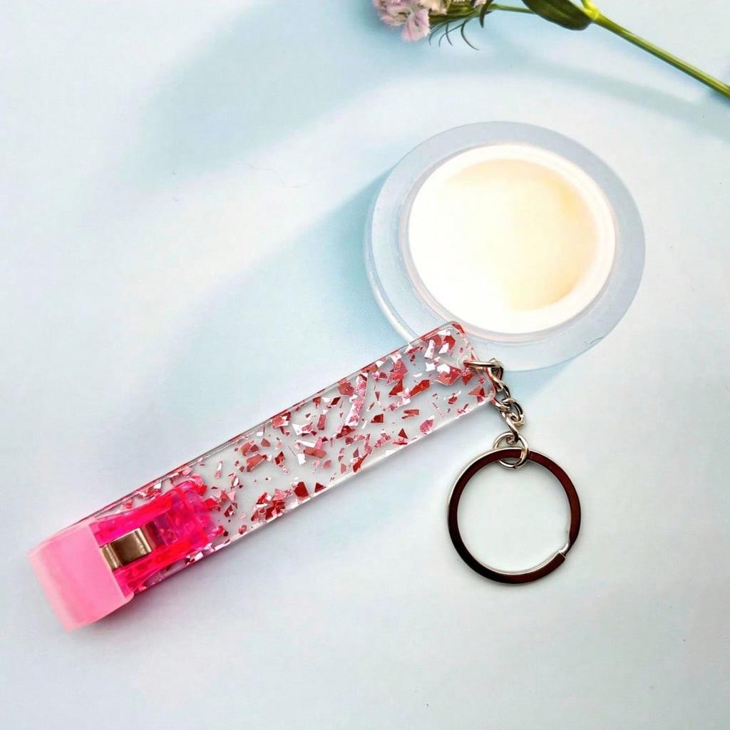 1pc Lady Long Nail Card Holder Anti-Touch Bank ATM Card Bus Card Clipper DIY Keychain Bag Pendant
