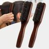 New Brown Boar Bristle Hair Brush Fragrance-free Professional Barber Styling Tool Bristle Brush for Thick Fine Hair