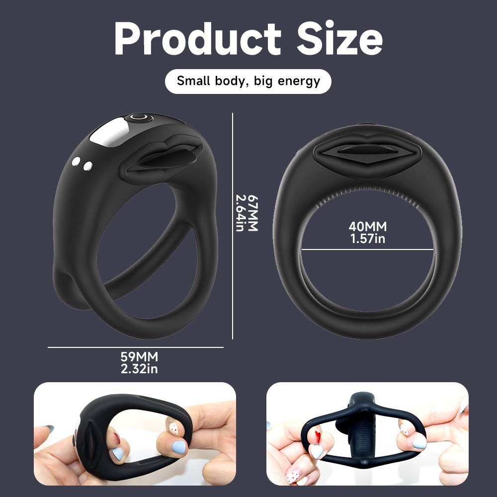 Penis Ring Vibrator Enlargement Delay Ejaculation Clitoris G-spot Stimulation Sex Toys for Men Adult 18 Couple Male Masturbator