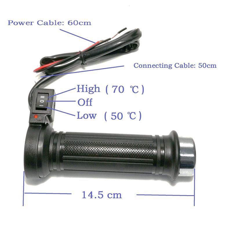 LMoDri Motorcycle Hot Grips E-bike Scooter 7/8" 22mm Handle Bar Hand Warmer Motorbike ATV 12V Electirc Heated