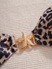 Leopard Color Block Starfish Decor Sexy Two Piece Bikini Set Elegant