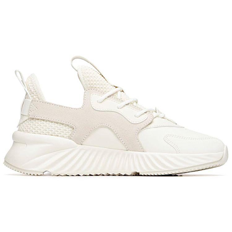 Anta Lifestyle Series Low-Top Dad Shoes Women Sneakers White Brown 922018803-6