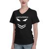 KJDMHMTE T-Shirts for Women Disturbed Band Women's Short Sleeve T-Shirt Casual V-Neck Cotton Athletic T-Shirts