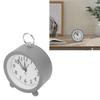 Circular Alarm Clock Battery Powered Electronic Alarm Clock Simple Plastic Button Alarm Clock for Bedroom Bedside Desk