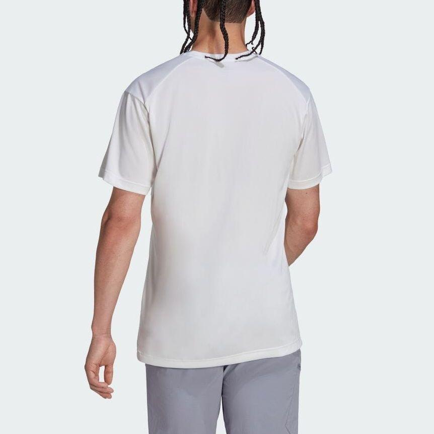 Adidas Loose Crew Neck Logo Print Short Sleeve T-Shirt Men Tops White HM4047