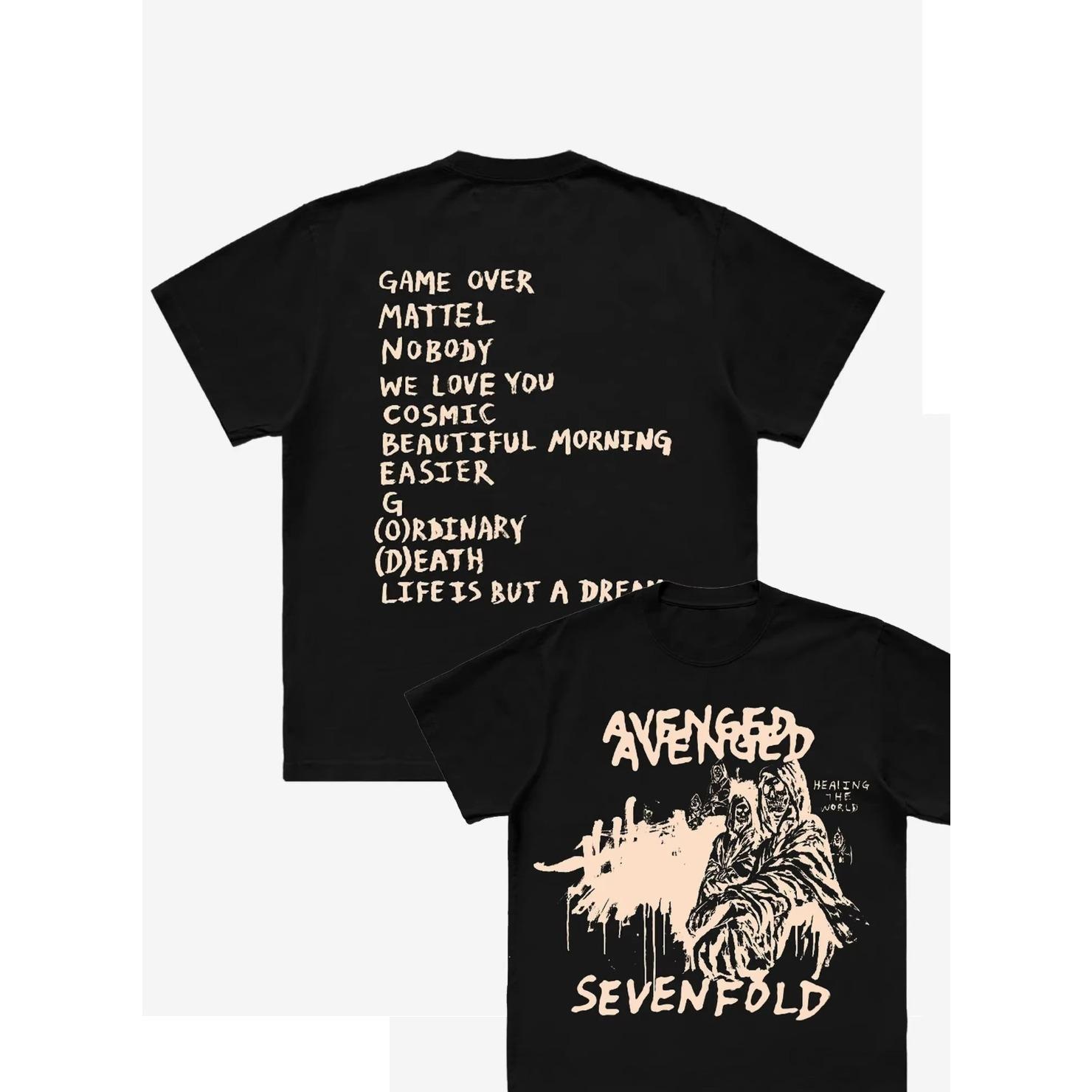 

Горячая Распродажа Постер Avenged Sevenfold Графический Принт Хлопковая Футболка Унисекс Мужчины Женщины Летняя С Коротким Рукавом Модный Топ Повседневный Винтажный Модный Бренд Ретро Футболка 4XL