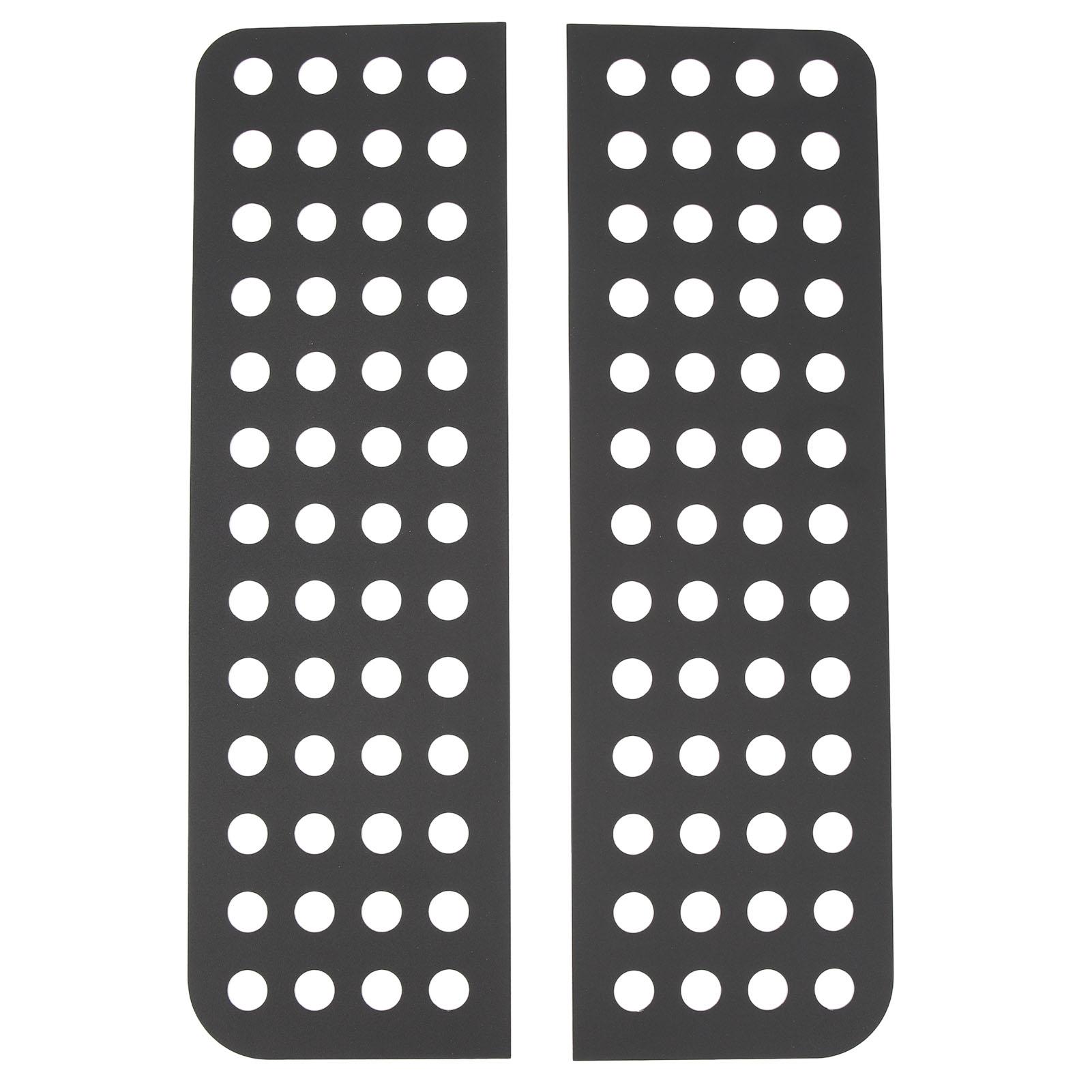 

2PCS Rear Door Window Decals Aluminum Alloy Glass Panel Cover for Wrangler JK 2007 to 2018 Type A