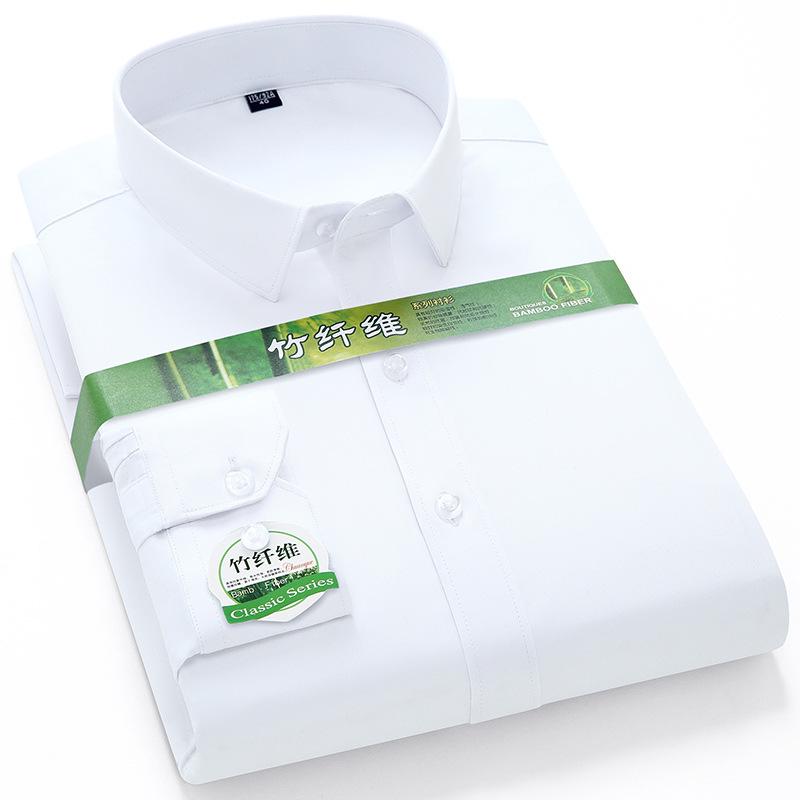 

Мужская клетчатая рубашка из бамбукового волокна, не мнущаяся, в стиле business casual 40