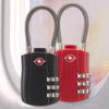 TSA Customs Password Lock Anti-theft Wire Rope Padlock Durable 3 Digit Combination Lock  Travel