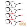 4er-Pack Intelligente Zoom Anti-Blaulicht Lesebrille Presbyopiebrille Brillen für Männer und Frauen