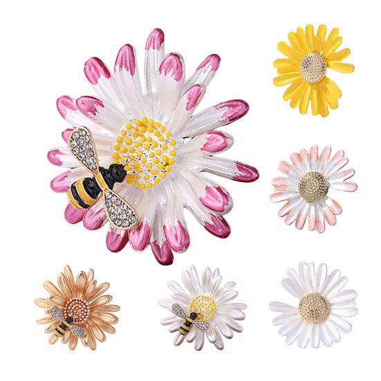 Scarf Button Large Chrysanthemum Alloy Silk Scarf Buckle Anti-Slip Women Scarf Buckle Outfit Accessory