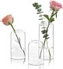 Cylindrical Glass Flower Vase for Wedding and Home Décor