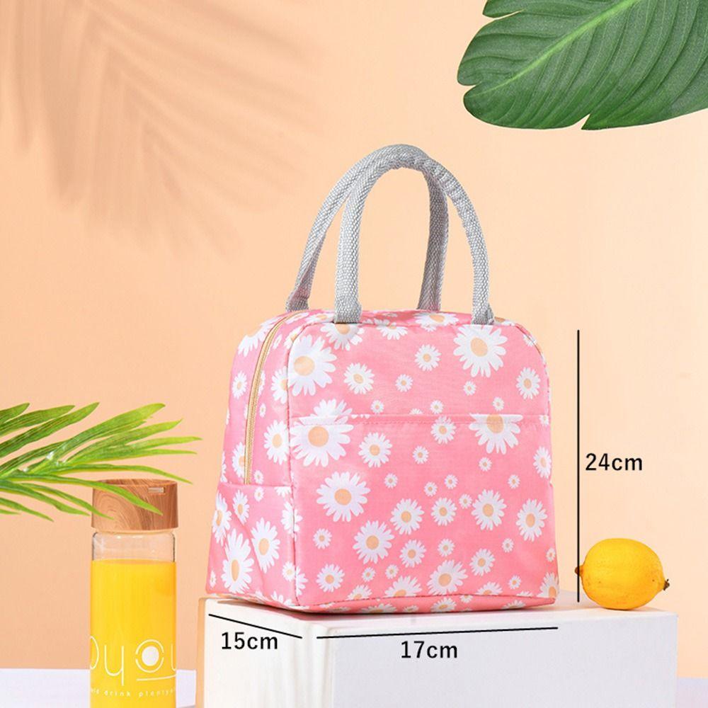 For Men For Student Dinner Container Daisy Lunch Bag Picnic Pouch Thermal Cooler Bag Large Capacity