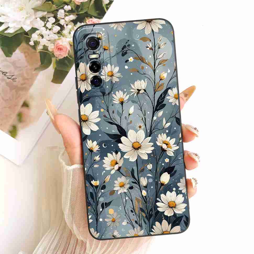 For vivo Y73s 5G V2031A Case Luxury Painting Silicone Back Cover For Vivo Y73S Y 73s 5G 6.44" Mobile Phone Protection Cases