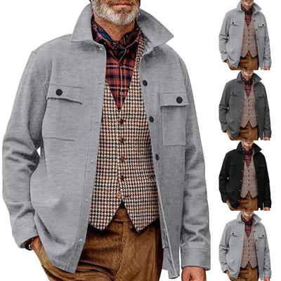 Fashion Lapel Casual Cardigan Jacket Long Sleeved Slim Fitting Jacket Lapel