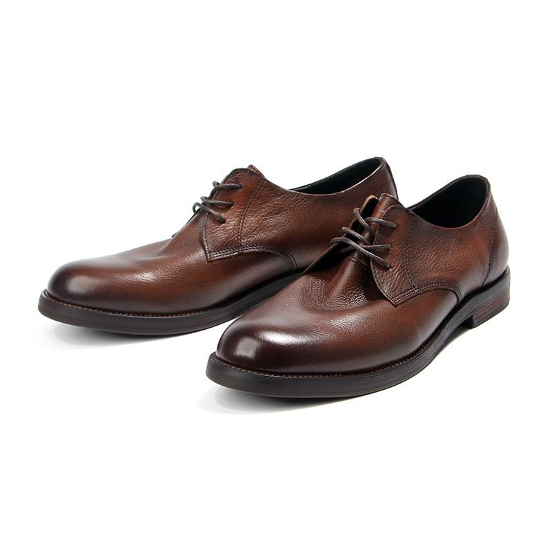 British Leather Shoes Men'S Business Leisure First Layer Cowhide Retro Hand-Polished Old Men'S Shoes 1107-13