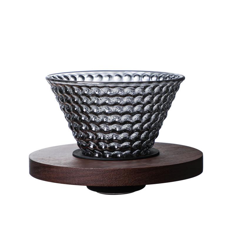 Glass Coffee Drip Filter Cup Reusable Conical Immersion Hand Brewed Dripper Reusable Combination Hand Made Barista Tools