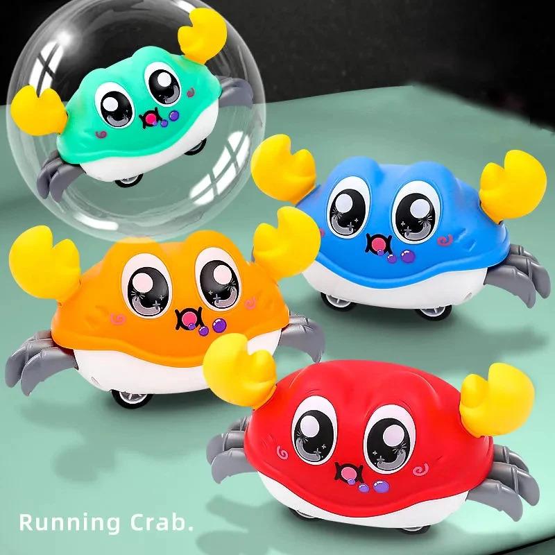 Interactive Sensory Toys for Babies Featuring a Crawling Crab, Perfect for Tummy Time And Promoting Infant Learning And Toddler Development,