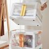 Foldable Plastic Storage Box with Lid for Home Closet Organization and Toy Storage