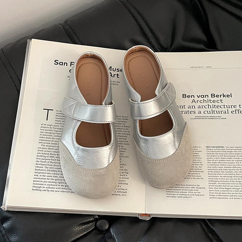 

Сандалии на липучке в стиле ретро, женская сумка, тапочки-половинки с закрытым носком, летняя одежда, модные универсальные сандалии на плоской подошве, крутые тапочки 35