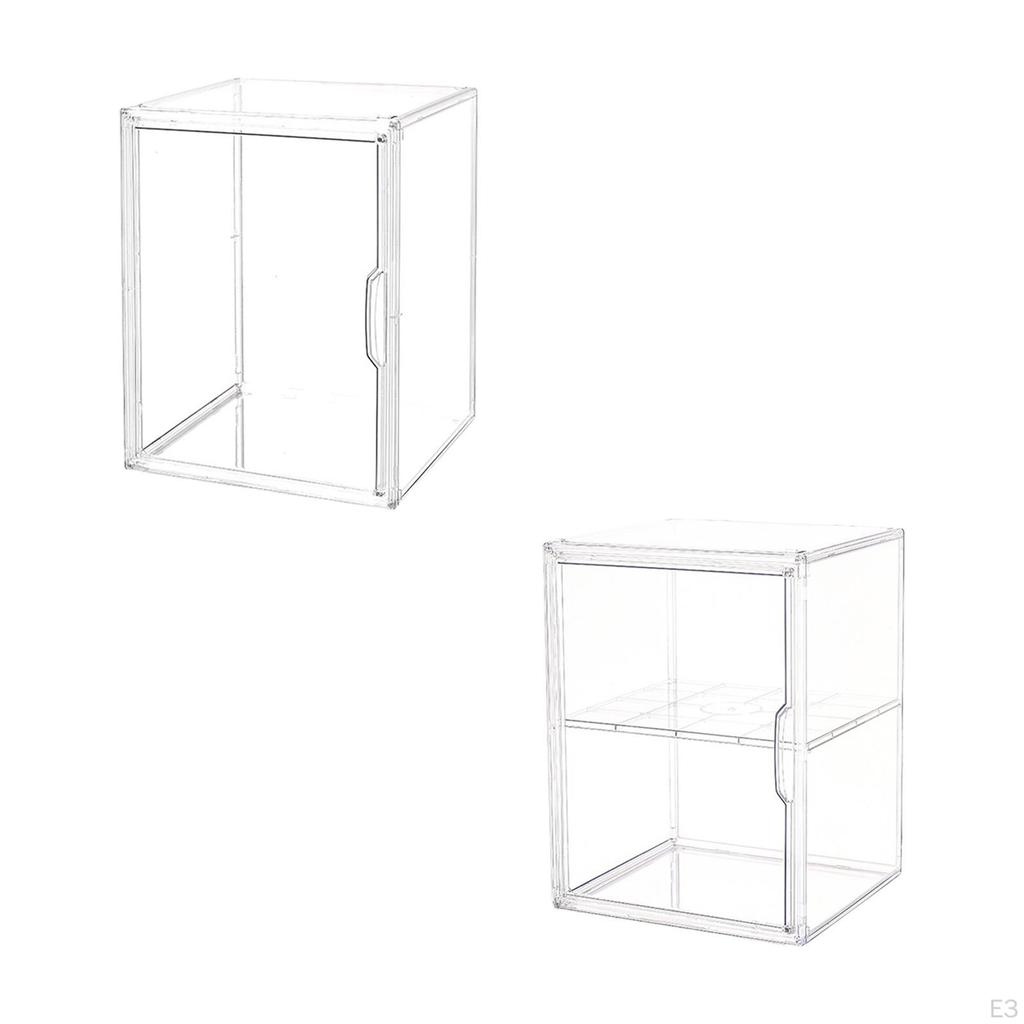 Klare Acryl Vitrine Regale für Figuren, Staubdichte Aufbewahrungsbox mit Tür