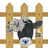 Cow Head Sign Welcome Front Door Hanger Rustic Wooden Hanging Signs Porch Decoration Ornaments For Home Kitchen Indoor Outdoor