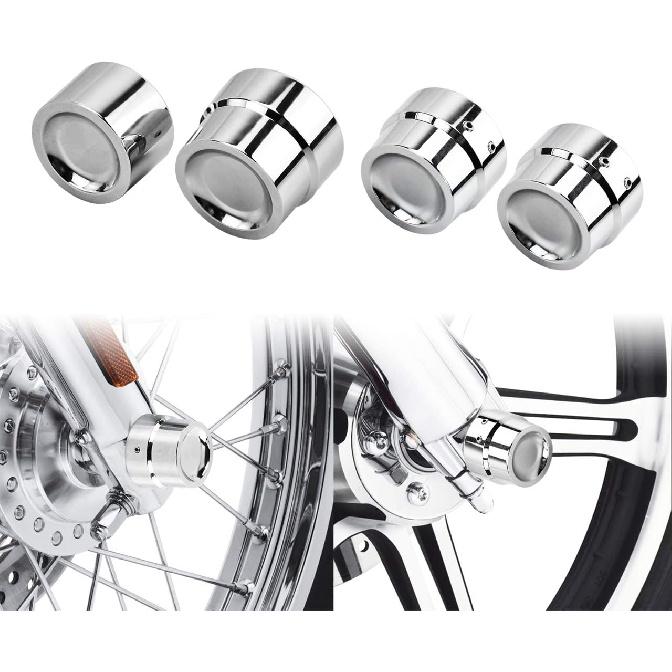 

Motorcycle Front Rear Axle Nut Covers Cap Fit for Harley Dyna 2008-2017 Softail 2008-2023 Chrome 4pcs